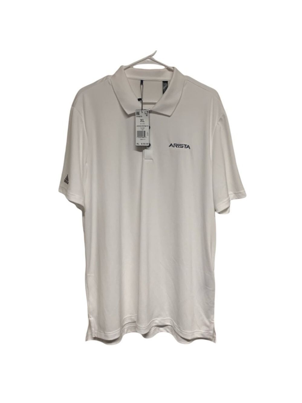 Adidas golf white polo short sleeve athletic sporty breathable mens size XL NEW